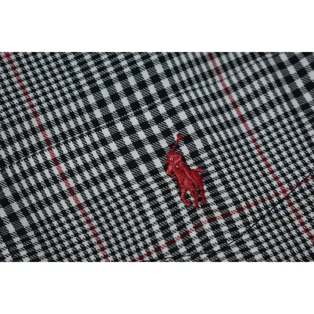 Vintage Polo Ralph Lauren Dress Shirt Men Size Large Glen Prince of Whales Check - Picture 3 of 9